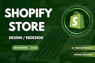build shopify store or dropshipping ecommerce website