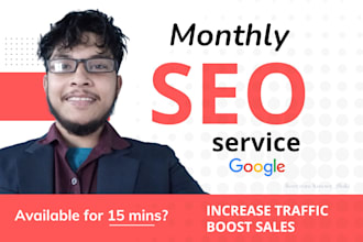 be your monthly SEO expert for 1st page google ranking