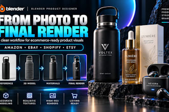 do 3d product modeling and photorealistic rendering