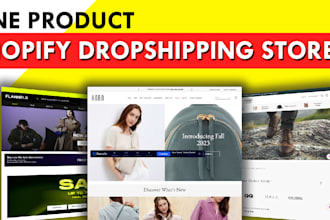 build automated shopify one product dropshipping store,shopify website