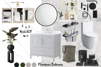 create bathroom interior design mood boards