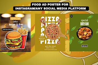 do food poster ads for instagram and other platforms