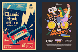 design eye catching vintage posters that capture your brand image