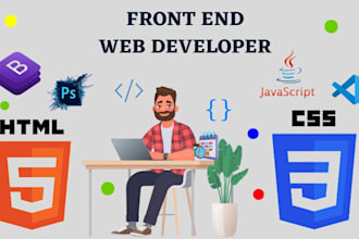 do frontend development using html, css, javascript