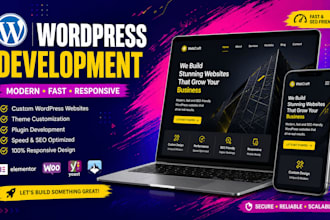 develop wordpress website with elementor and custom code