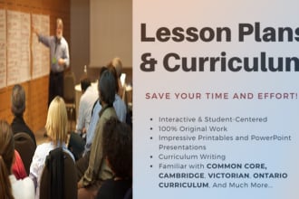 create course content, outlines, lesson plans and curriculum