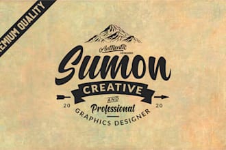 do retro, vintage, badge, hipster, classic, outdoor or business logo design