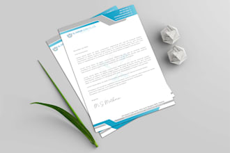 design professional letterhead in editable ms word format