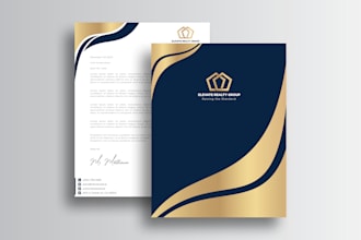 design professional letterhead in editable ms word format