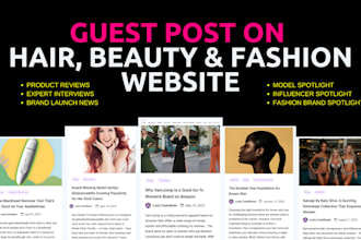 publish guest post on hair, beauty, fashion website