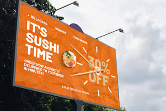 design eye catching billboards, banners, yard signs, and signage just 24 hours