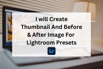 create thumbnail and before after for lightrooms presets