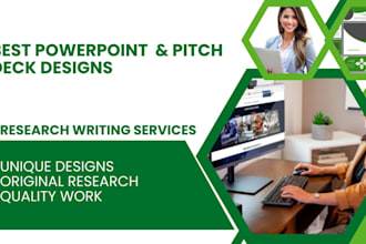 design, write, research and edit urgent powerpoint and pitch deck presentations