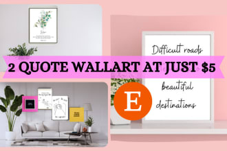 do minimalist printable graphic typography quotes and posters for etsy in canva