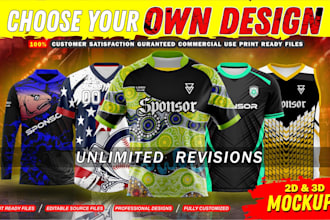 design custom sportswear fashionwear 2d 3d mockups