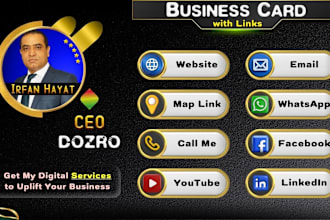 design business card with clickable links name card digital visiting card