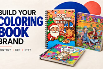 create and publish monthly coloring books for KDP and etsy