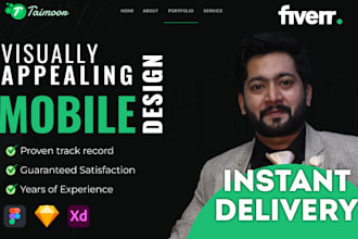 design mobile application on figma