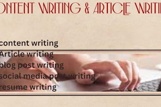 do content writing blogpost writing article writing