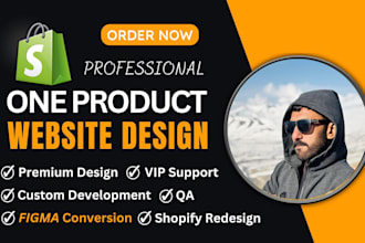design stunning one product shopify website on premium theme