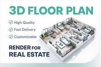 create professional 3d floor plan rendering