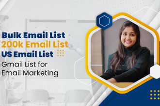 do 200k bulk email list for your targeted location or niche