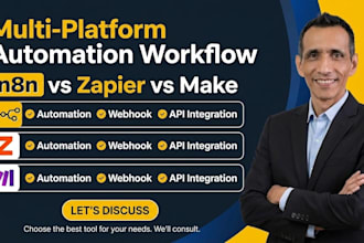 develop saas and ai agents using n8n, make or zapier
