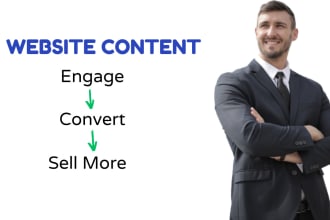 write a professional bio, website copy and SEO content as website content writer