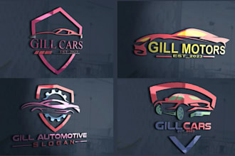 design car automotive,  and auto detailing logo for business