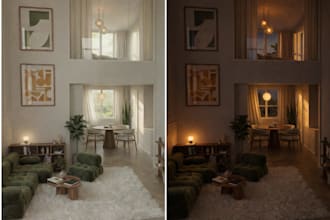 create realistic interior 3d visualizations