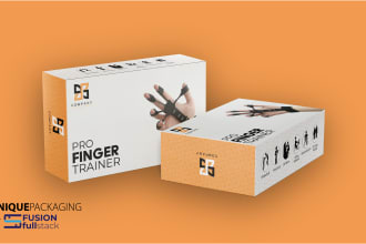do amazon product box packaging and label design for you