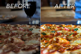 do food photo editing and retouching using lightroom