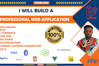 build a web application using laravel PHP and mysql