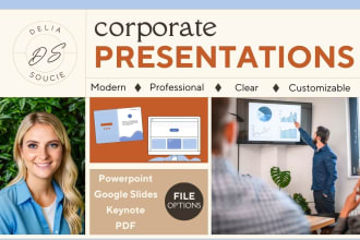 design a corporate, professional powerpoint presentation