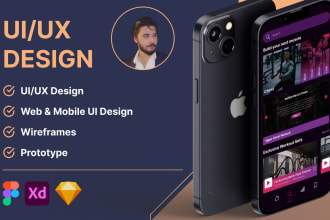 design creative and unique UI UX for mobile and website