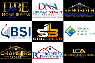 design accounting tax business consulting and financial logo