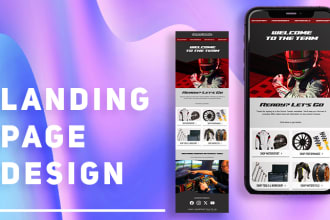 design professional landing page, header, footer or slider on figma