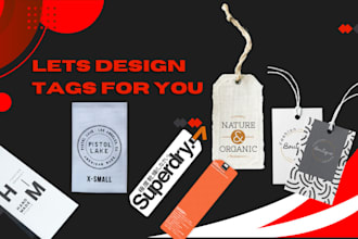 design all types labels and hanging tags for  garments