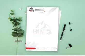design simple and nice looking letterhead word template