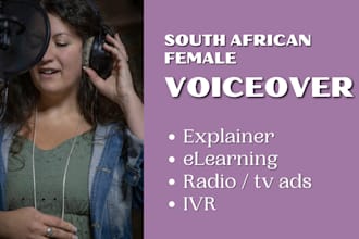 record a south african female voice over