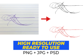 transform your signature into a striking transparent image with precision