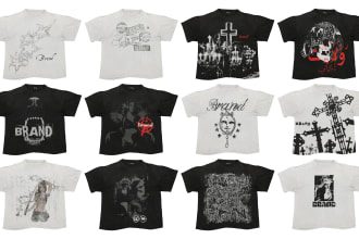 make y2k grunge streetwear graphic clothing brand for you