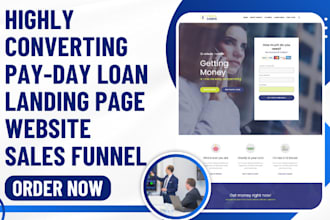 design payday loan landing page business loan website payday loan lead funnel