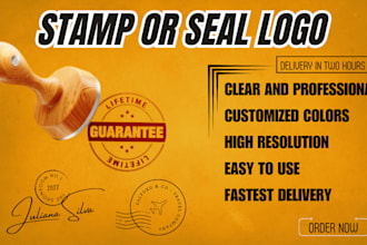 design professional stamp or seal logo in 2 hours