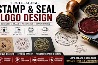 design professional stamp or seal logo in 2 hours