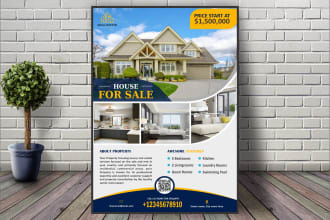 do a clean and professional real estate flyer design