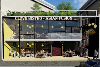 design your restaurant 2d 3d