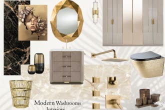 create bathroom interior design mood boards