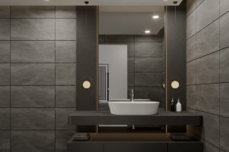 design bathroom interior and 3d rendering