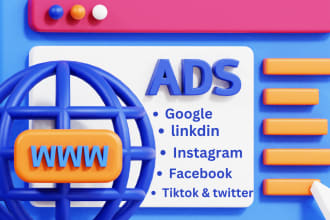 manage and run google ads, facebook ads, and social media marketing